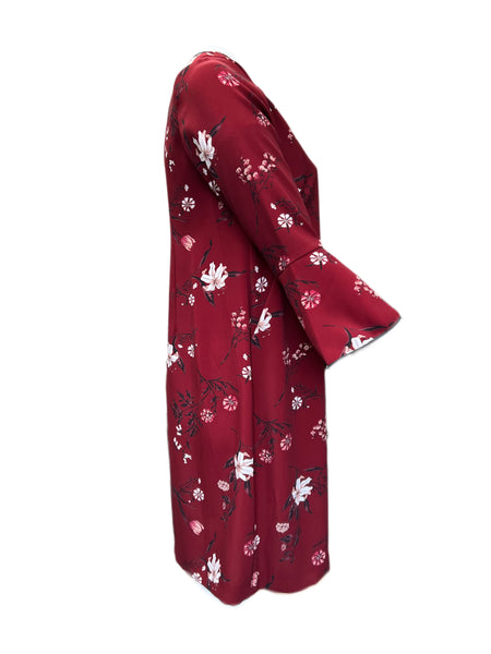 Marina Rinaldi Women's Red Diesis Floral Print Sheath Dress NWT