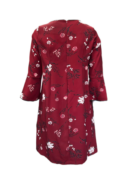 Marina Rinaldi Women's Red Diesis Floral Print Sheath Dress NWT