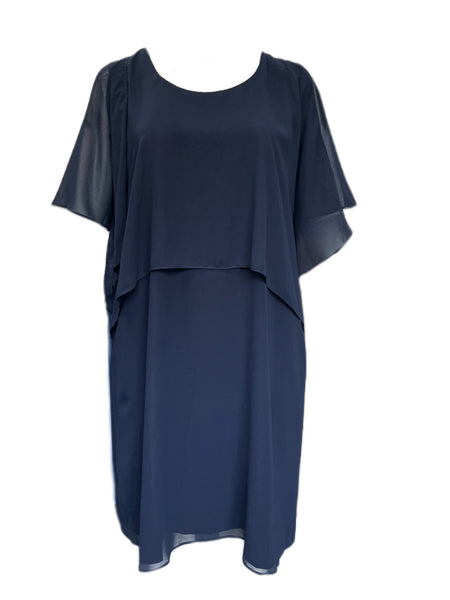 Marina Rinaldi Women's Navy Diga Pullover Shift Dress NWT