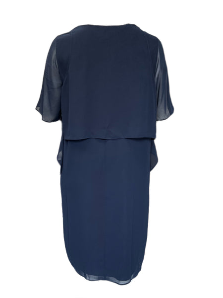 Marina Rinaldi Women's Navy Diga Pullover Shift Dress NWT