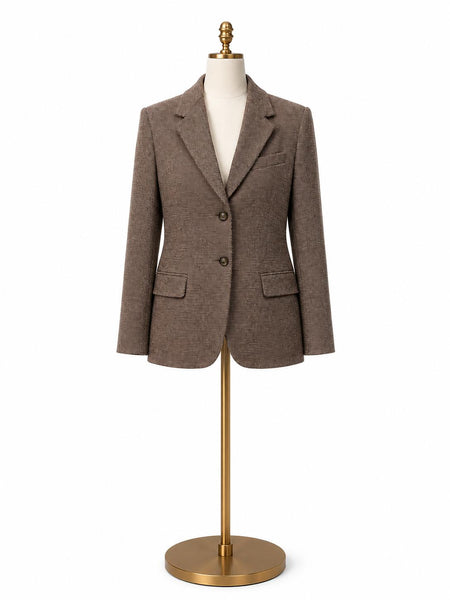 Max Mara Women's Brown Dilly Button Closure Jacket NWT