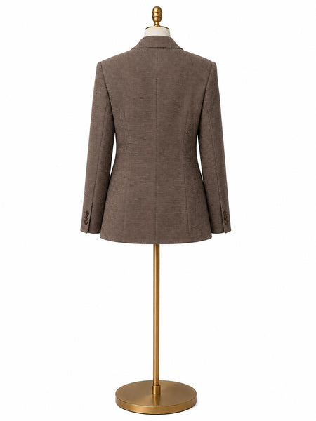 Max Mara Women's Brown Dilly Button Closure Jacket NWT