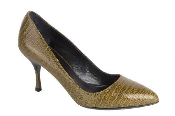 Max Mara Women's Dinda Reptile Embossed Pumps