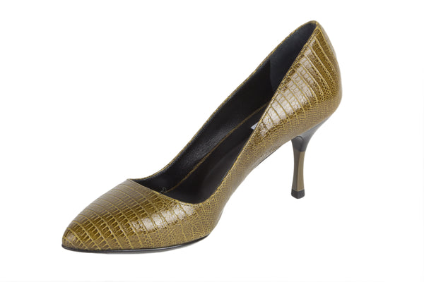 Max Mara Women's Dinda Reptile Embossed Pumps