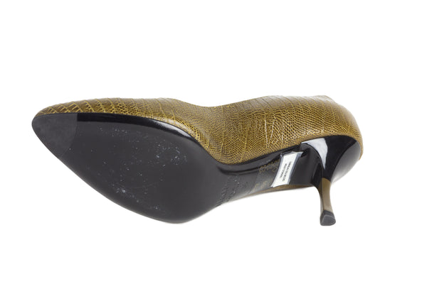 Max Mara Women's Dinda Reptile Embossed Pumps