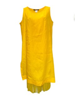 Marina Rinaldi Women's Yellow Diorama Pullover Shift Dress NWT