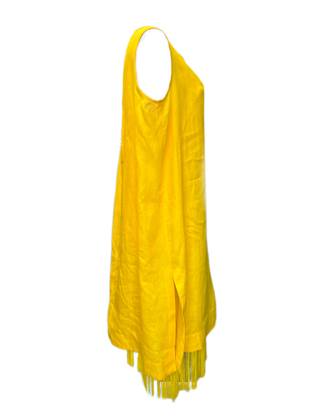 Marina Rinaldi Women's Yellow Diorama Pullover Shift Dress NWT