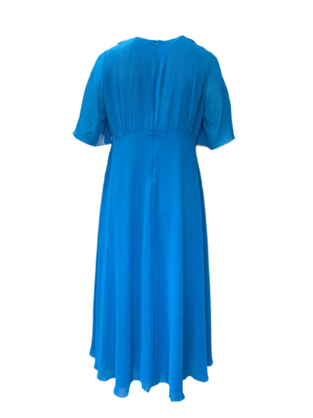Marina Rinaldi Women's Blue Diploma Maxi Dress NWT