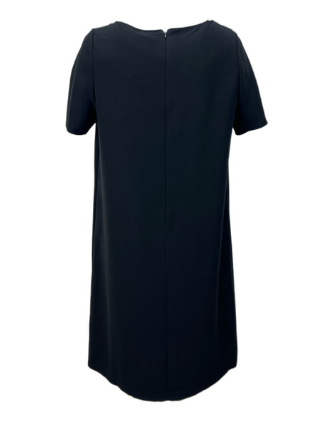 Marina Rinaldi Women's Nero Dispari Short Sleeve Shift Dress NWT