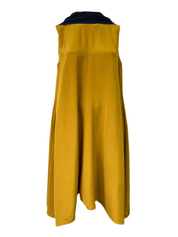 Marina Rinaldi Women's Yellow Dispari Sleeveless Maxi Dress NWT