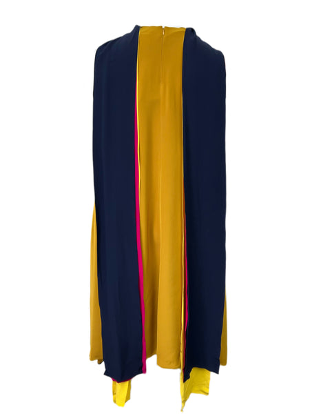 Marina Rinaldi Women's Yellow Dispari Sleeveless Maxi Dress NWT