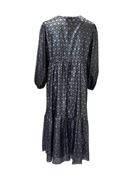 Marina Rinaldi Women's Silver Distanza Shift Dress NWT