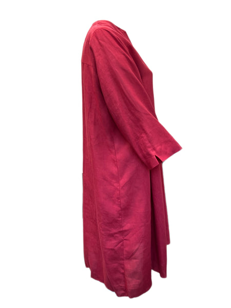 Marina Rinaldi Women's Red Disteso Button Down Len Dress NWT