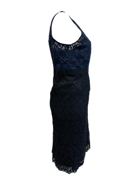 Marina Rinaldi Women's Navy Diva Sleeveless Lace Dress NWT