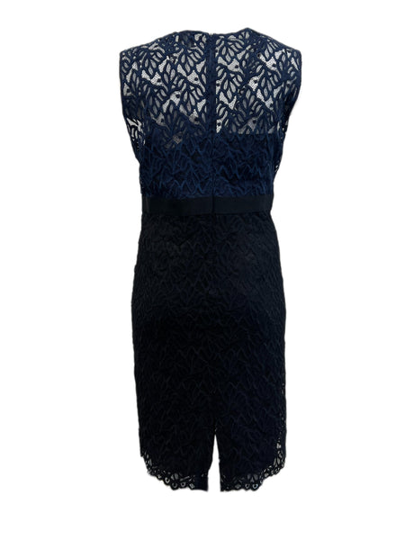 Marina Rinaldi Women's Navy Diva Sleeveless Lace Dress NWT