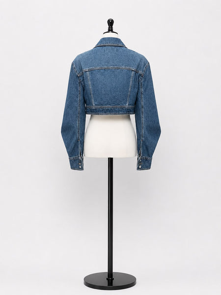 Max Mara Women's Blue Divina Button Closure Short Jacket NWT