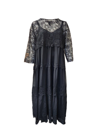 Marina Rinaldi Women's Black Divinas Shift Dress Size 20W/29 NWT