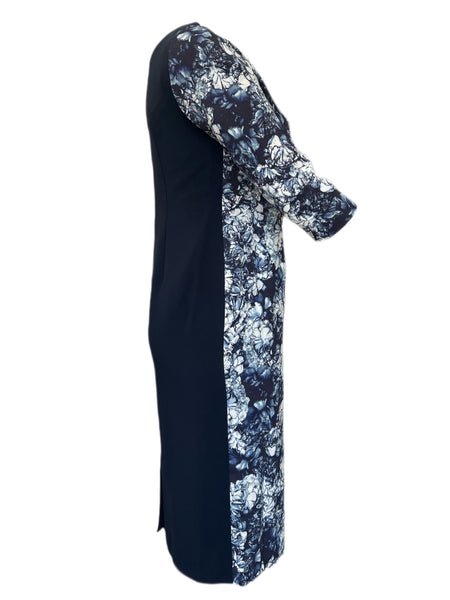 Marina Rinaldi Women's Navy Divinas Floral Print Sheath Dress Size 12W/21 NWT