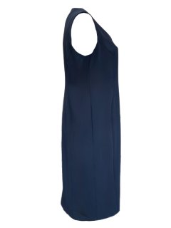 Marina Rinaldi Women's Navy Divinita Zipper Closure Shift Dress Size 18W/27 NWT