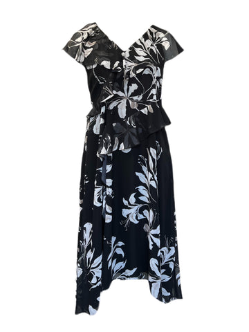 Marina Rinaldi Women's Nero Doge Sleeveless Printed Maxi Dress Size 14W/23 NWT