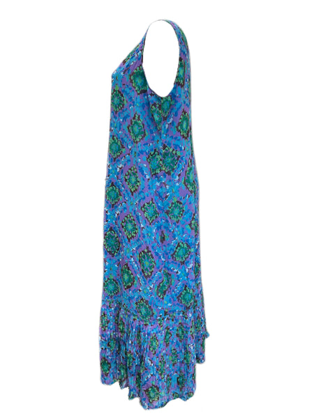 Marina Rinaldi Women's Purple Dogma Floral Printed Maxi Dress NWT