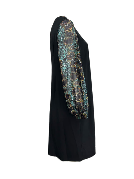 Marina Rinaldi Women's Nero Dolce Long Sleeve Shift Dress NWT