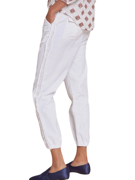 ROBERTA ROLLER RABBIT Women's White Dolkar Utility Pant Sz L $165 NEW