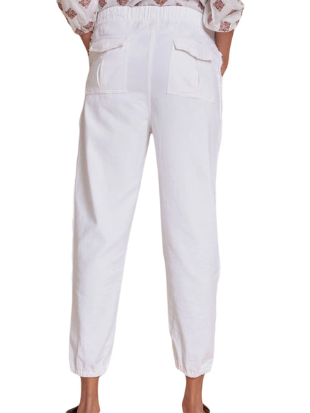 ROBERTA ROLLER RABBIT Women's White Dolkar Utility Pant Sz L $165 NEW