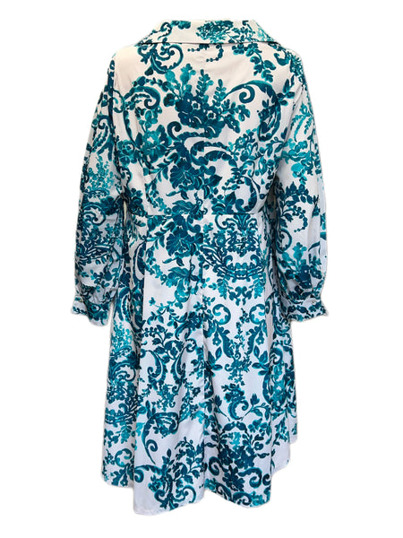 Marina Rinaldi Women's Green Domanda Printed A Line Dress Size 22W/31 NWT