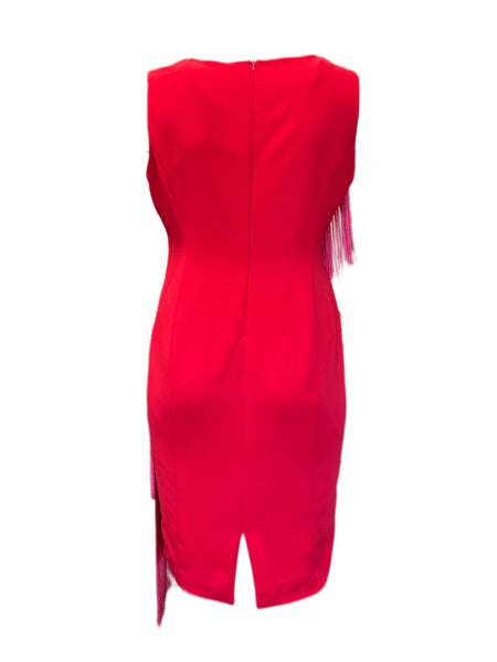 Marina Rinaldi Women's Red Domani Zipper Closure Sheath Dress Size 14W/23 NWT
