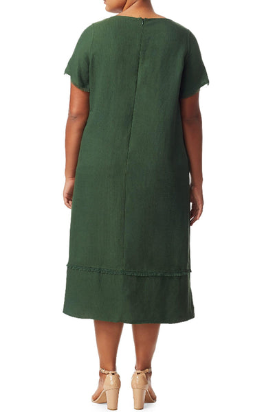 MARINA RINALDI Women's Green Domino Shift Dress $580 NWT
