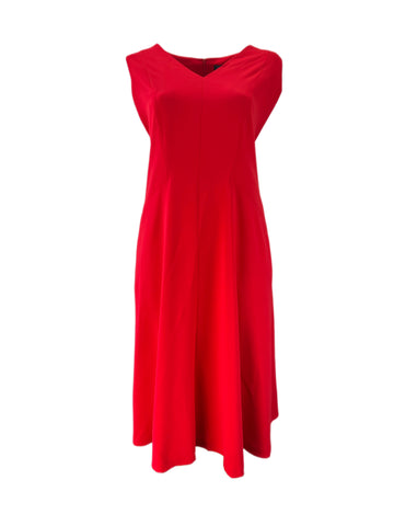 Marina Rinaldi Women's Red Dondolo Sleeveless A Line Dress NWT