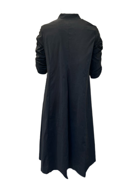 Marina Rinaldi Women's Black Dondolo Button Down Shirt Dress Size 16W/25