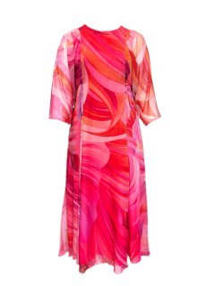 Marina Rinaldi Women's Pink Dopo Zipper Closure Shift Dress Size 12W/21 NWT