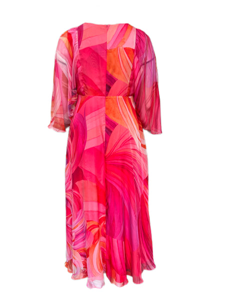 Marina Rinaldi Women's Pink Dopo Zipper Closure Shift Dress Size 12W/21 NWT