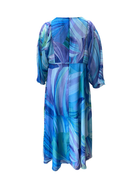 Marina Rinaldi Women's Blue Dopo Shift Dress NWT