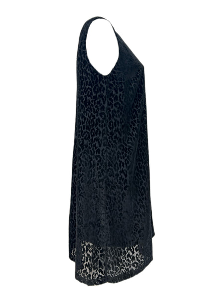 Marina Rinaldi Women's Black Doppio Sleeveless Velour Dress Size 16W/25 NWT