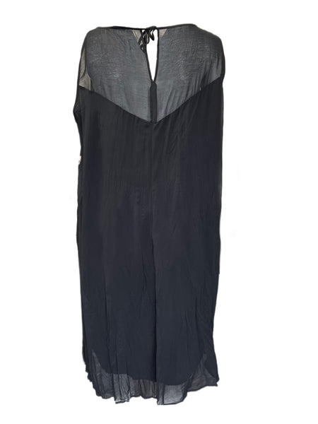 Marina Rinaldi Women's Black Doppio Pullover Shift Dress NWT