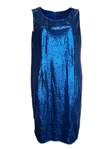 Marina Rinaldi Women's Blue Doratura Sequin Embellished Dress NWT