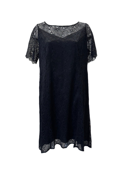 Marina Rinaldi Women's Black Dorothy Shift Dress NWT
