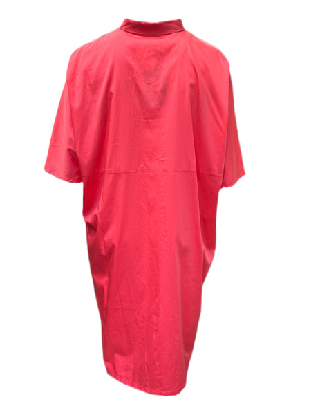 Marina Rinaldi Women's Pink Dorothy Cotton Shirt Dress NWT