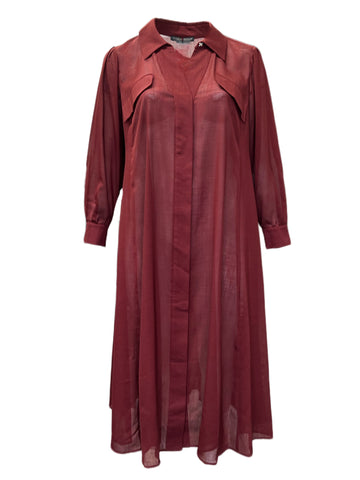 Marina Rinaldi Women's Burgundy Dorso Maxi Dress NWT
