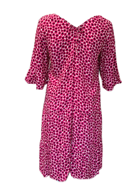 Marina Rinaldi Women's Pink Dove Visose Printed A Line Dress NWT