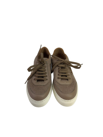 Max Mara Women's Beige Downtown Lace-up Closure Sneakers Size 7 NWB