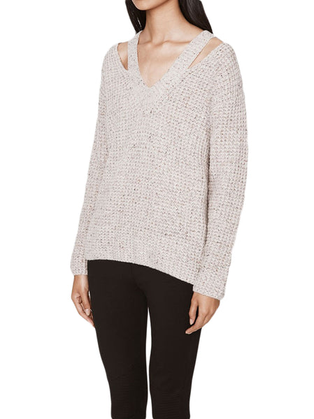 REBECCA MINKOFF Women's Ribbed V-Neck Draco Sweater $198 NWT