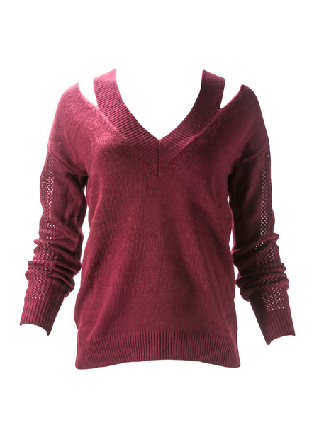 Rebecca Minkoff Women's Draco Cold Shoulder Sweater