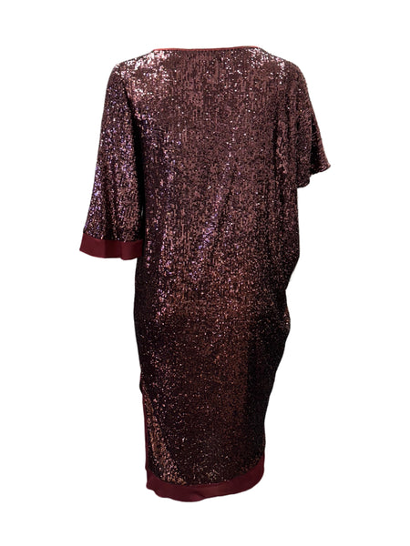 Marina Rinaldi Women's Red Drappo Shift Dress NWT