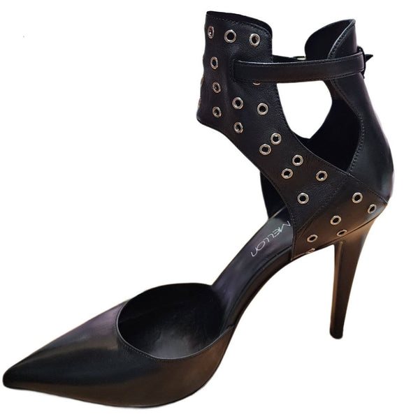 Tamara Mellon Black Drive 105 Nappa Leather Micro Eye Bootie $895 US 8 EU 38 NWB