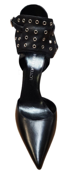 Tamara Mellon Black Drive 105 Nappa Leather Micro Eye Bootie $895 US 8 EU 38 NWB