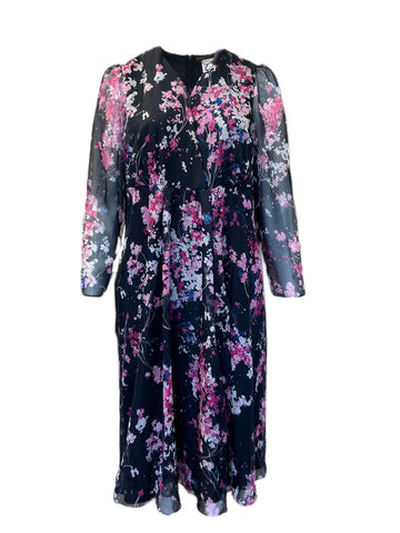 Marina Rinaldi Women's Nero Driver Floral Printed A Line Dress Size 20W/29 NWT
